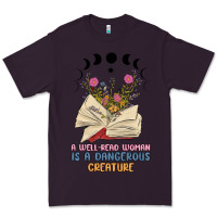 Plum a well read woman is a dangerous creature Premium Tee - MaliasSmallBusiness