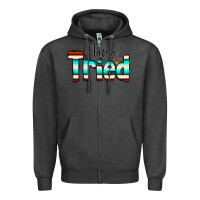 Charcoal Heather Mama Tried Zipper Hoodie - CowCowDesign