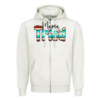 Oatmeal Heather Mama Tried Zipper Hoodie - CowCowDesign