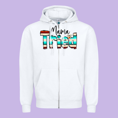 Mama Tried Zipper Hoodie Designed By Cowcowdesign