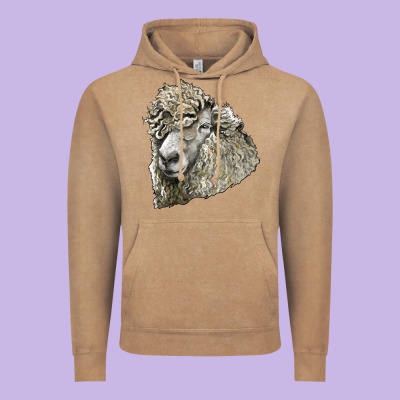 Lincoln Sheep Head Vintage Hoodie Designed By Lillyallendesigns