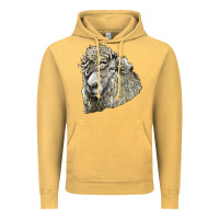 Vintage Mustard lincoln sheep head Vintage Hoodie - LillyAllenDesigns