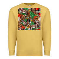 Antique Gold christmas donkey Premium Sweatshirt - FaDigitalArtStudio
