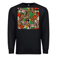 Black christmas donkey Premium Sweatshirt - FaDigitalArtStudio