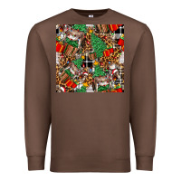 Chestnut christmas donkey Premium Sweatshirt - FaDigitalArtStudio