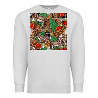 Dove Grey christmas donkey Premium Sweatshirt - FaDigitalArtStudio
