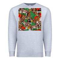 Heather Grey christmas donkey Premium Sweatshirt - FaDigitalArtStudio