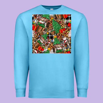 Christmas Donkey Premium Sweatshirt Designed By Fadigitalartstudio