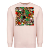Pale Pink christmas donkey Premium Sweatshirt - FaDigitalArtStudio