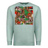 Seafoam christmas donkey Premium Sweatshirt - FaDigitalArtStudio