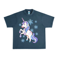 Midnight Navy Winter unicorn Urban Heavy Tee - Artiststas