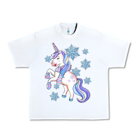 White Winter unicorn Urban Heavy Tee - Artiststas