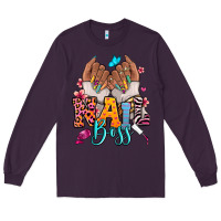 Plum Afro woman nail boss Long Sleeve Tee - RanaPortraitStore