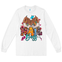 White Afro woman nail boss Long Sleeve Tee - RanaPortraitStore