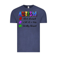 Vintage Denim i'm a hot mess always stressed and proudly autism Vintage Tee - Artiststas