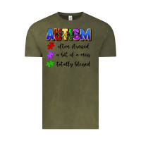 Vintage Olive i'm a hot mess always stressed and proudly autism Vintage Tee - Artiststas