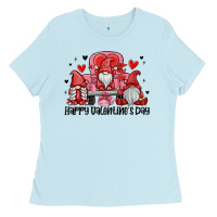 Baby Blue happy valentine's day Ladies Tee - MaliasSmallBusiness