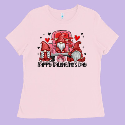 Happy Valentine's Day Ladies Tee Designed By Maliassmallbusiness