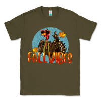 Army Green Fall Vibes Turkey Classic Tee - LillyAllenDesigns