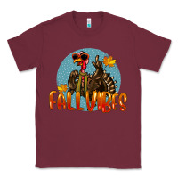 Burgundy Fall Vibes Turkey Classic Tee - LillyAllenDesigns