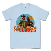 Dusty Blue Fall Vibes Turkey Classic Tee - LillyAllenDesigns