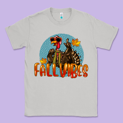 Fall Vibes Turkey Classic Tee Designed By Lillyallendesigns