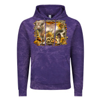 Cloud Purple western charolais bull Vintage Hoodie - LillyAllenDesigns
