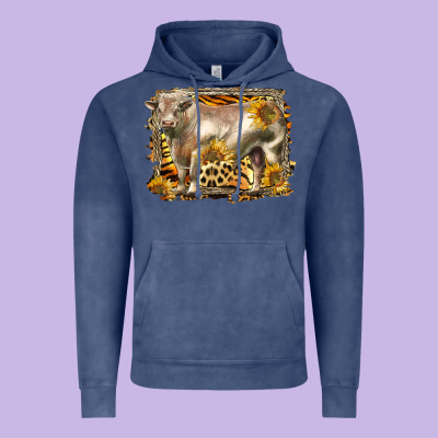 Western Charolais Bull Vintage Hoodie Designed By Lillyallendesigns