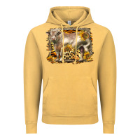 Vintage Mustard western charolais bull Vintage Hoodie - LillyAllenDesigns