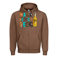 Chestnut Mama Needs a Beer Zipper Hoodie - CowCowDesign