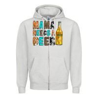 Mama Needs A Beer Zipper Hoodie | Teevron