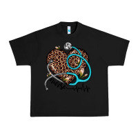 Black nurse leopard heart Urban Heavy Tee - JahusDesignShop