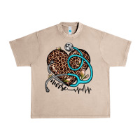 French Oak nurse leopard heart Urban Heavy Tee - JahusDesignShop