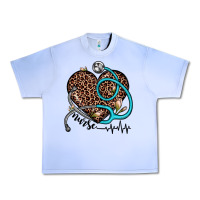 Grape Ice nurse leopard heart Urban Heavy Tee - JahusDesignShop