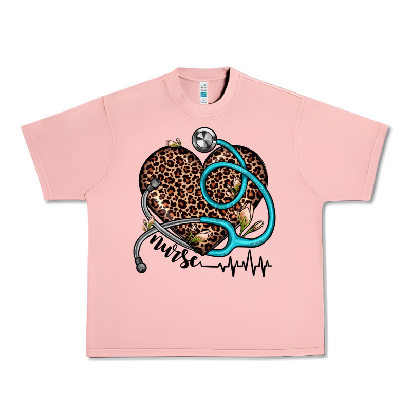 Nurse Leopard Heart Urban Heavy Tee by JahusDesignShop | Teevron