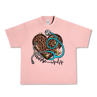 Salmon nurse leopard heart Urban Heavy Tee - JahusDesignShop