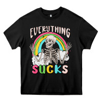 Black everything sucks Heavy Core Tee - MaliasSmallBusiness