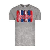 Cloud Rock boston baseball team spirit brushstrokes Vintage Tee - Artiststas