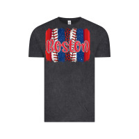 Vintage Black boston baseball team spirit brushstrokes Vintage Tee - Artiststas