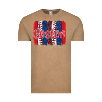 Vintage Coffee boston baseball team spirit brushstrokes Vintage Tee - Artiststas