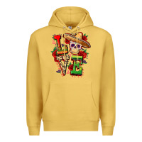 Antique Gold Cinco de mayo love Premium Hoodie - FaDigitalArtStudio