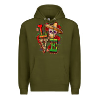 Army Green Cinco de mayo love Premium Hoodie - FaDigitalArtStudio