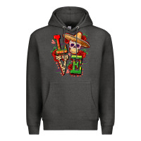 Charcoal Heather Cinco de mayo love Premium Hoodie - FaDigitalArtStudio