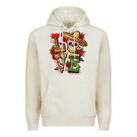 Oatmeal Heather Cinco de mayo love Premium Hoodie - FaDigitalArtStudio
