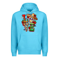 Ocean Blue Cinco de mayo love Premium Hoodie - FaDigitalArtStudio