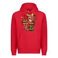 Red Cinco de mayo love Premium Hoodie - FaDigitalArtStudio