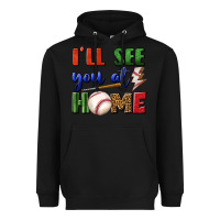 Black i'll see you at home Heavyweight Hoodie - BundleAndBundleShop