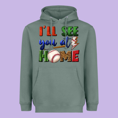 I'll See You At Home Heavyweight Hoodie Designed By Bundleandbundleshop