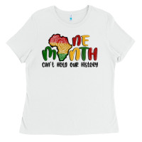 White one month cant hold our history Ladies Tee - MaliasSmallBusiness