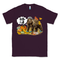 Plum Hello Fall Brown Bear Classic Tee - LillyAllenDesigns